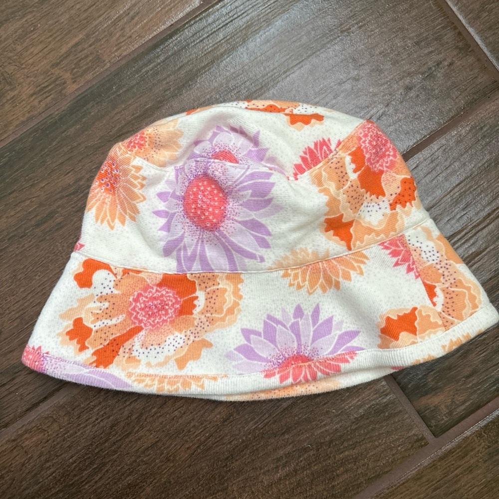 Baby Lulu Los Angeles Purple Orange Hydrangea Roll Brim Hat 2T 3T 4T